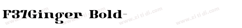 F37Ginger Bold字体转换